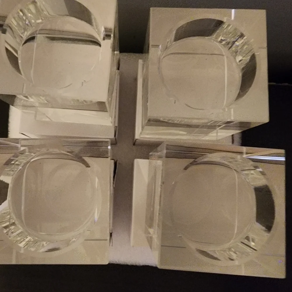 4 Pcs Clear Crystal 2×2×2.4 